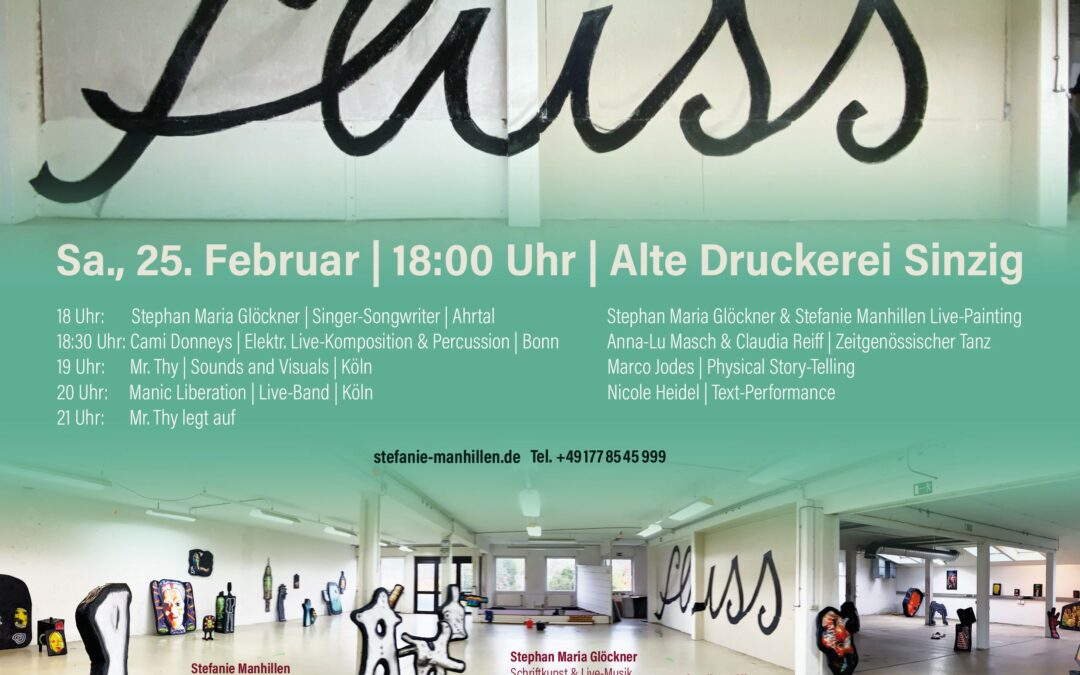 fluss – Ausstellung von Stefanie Manhillen / Finissage 25.02.23